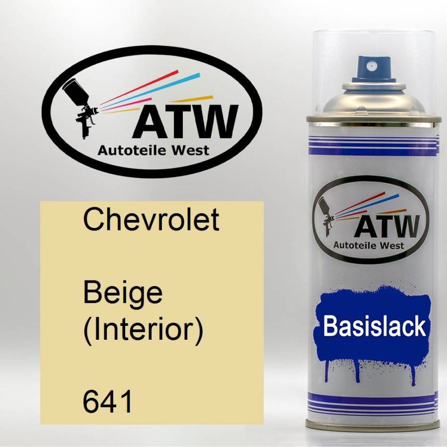 Chevrolet, Beige (Interior), 641: 400ml Sprühdose, von ATW Autoteile West.